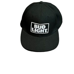 Bud Light SnapBack Baseball Hat OS Black